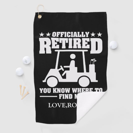 名前パーソナライズされた公式ギフト退職したゴルフパパ ゴルフタオル (インサイチュ)