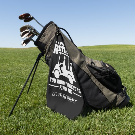 名前パーソナライズされた公式ギフト退職したゴルフパパ ゴルフタオル (グリーン)