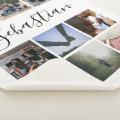 名前パーソナライズされた写真のコラージュ シェルパブランケット (3/4)