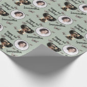 名前パーソナライズされた写真エイジマジカルフェアリー誕生日 ラッピングペーパー (角)