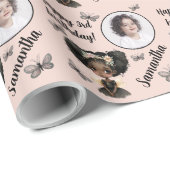 名前パーソナライズされた写真エイジマジカルフェアリー誕生日 ラッピングペーパー (ロールコーナー)