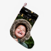 名前パーソナライズされた写真クリスマスストッキング スモールクリスマスストッキング (正面 (吊り時))