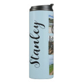 名前パーソナライズされた写真テンプレートサーマルタンブラー タンブラー (回転左)