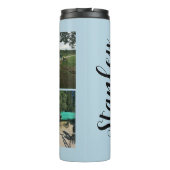 名前パーソナライズされた写真テンプレートサーマルタンブラー タンブラー (裏面)