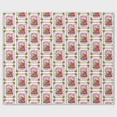 名前パーソナライズされた北極デリバリ小妖精や小人 ラッピングペーパー (フラット)