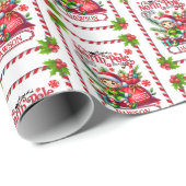 名前パーソナライズされた北極デリバリ小妖精や小人 ラッピングペーパー (ロールコーナー)