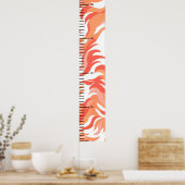 名前パーソナライズされた印刷かわいいベビー成長グラフ ポスター (キッチン)