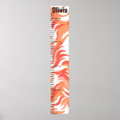 名前パーソナライズされた印刷かわいいベビー成長グラフ ポスター (正面)