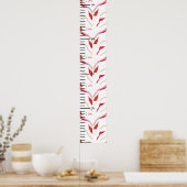 名前パーソナライズされた印刷かわいいベビー成長グラフ ポスター (キッチン)