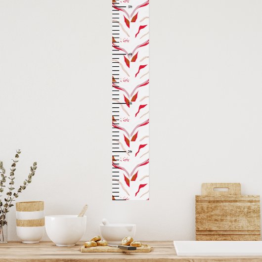 名前パーソナライズされた印刷かわいいベビー成長グラフ ポスター (キッチン)