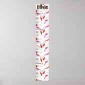 名前パーソナライズされた印刷かわいいベビー成長グラフ ポスター (正面)