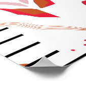 名前パーソナライズされた印刷かわいいベビー成長グラフ ポスター (角)