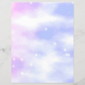 名前パーソナライズされた固定紙ピンクユニコーン (裏面)