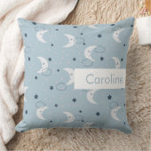 名前パーソナライズされた子かわいいパターン クッション (ブランケット)