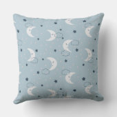 名前パーソナライズされた子かわいいパターン クッション (裏面)