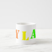 名前パーソナライズされた子のマグカップ エスプレッソカップ (正面)