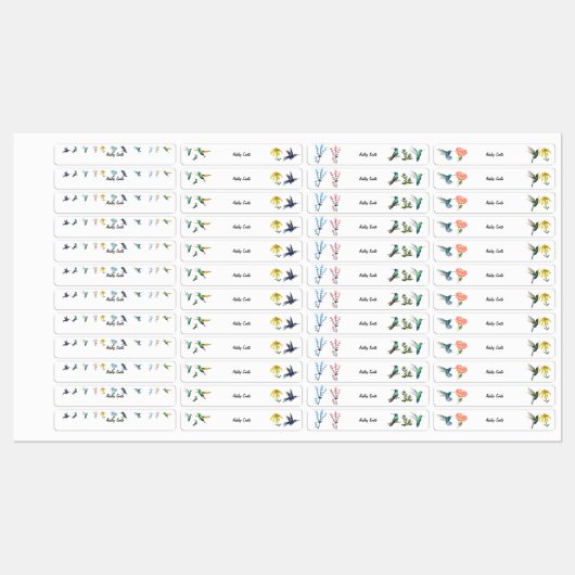 名前パーソナライズされた学校防水ラベル ラベル (シート)