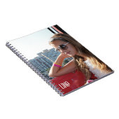 名前パーソナライズされた宇宙スパイラルフォトノートブック ノートブック (右側)