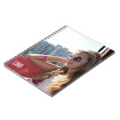 名前パーソナライズされた宇宙スパイラルフォトノートブック ノートブック (左側)