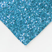 名前パーソナライズされた宇宙飛行士スカイブルーグリッター フリースブランケット (角)