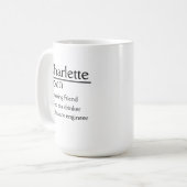 名前パーソナライズされた定義のクラシック変更 コーヒーマグカップ (正面左)