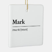 名前パーソナライズされた定義のミニマモダンリスト セラミックオーナメント (右)