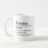 名前パーソナライズされた定義の変更 コーヒーマグカップ (左)