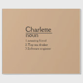 名前パーソナライズされた定義の折り返し紙 ラッピングペーパー (フラット)