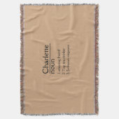 名前パーソナライズされた定義の毛布のスロー スローブランケット (正面縦)