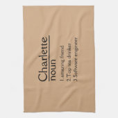 名前パーソナライズされた定義キッチンタオル キッチンタオル (縦)