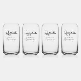 名前パーソナライズされた定義タンブラー ガラス缶