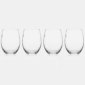 名前パーソナライズされた定義タンブラー ステムなしワイングラス (左)