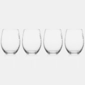 名前パーソナライズされた定義タンブラー ステムなしワイングラス (右)