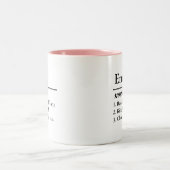 名前パーソナライズされた定義名詞のカスタム文字 ツートーンマグカップ (中央)