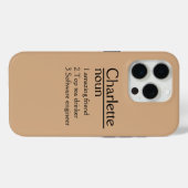 名前パーソナライズされた定義iPhone 15 proケース Case-Mate iPhoneケース (裏面 (横))