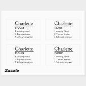 名前パーソナライズされた定義Rectangleステッカー 長方形シール (シート)