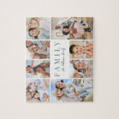 名前パーソナライズされた家族の写真のコラージュ ジグソーパズル (縦)