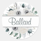 名前パーソナライズされた封筒用シール ラウンドシール (正面)