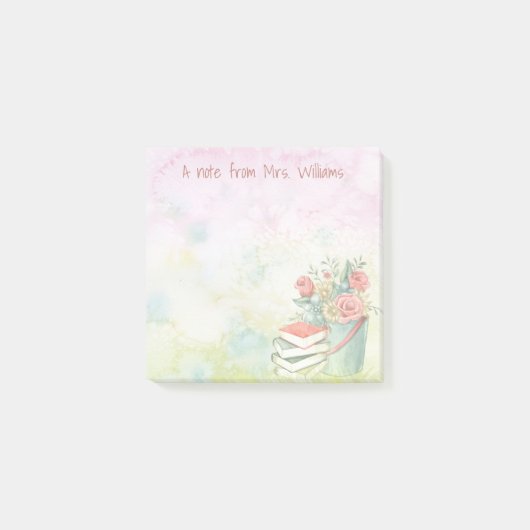 名前パーソナライズされた帳の先生にItメモを投稿 ポストイット (正面)