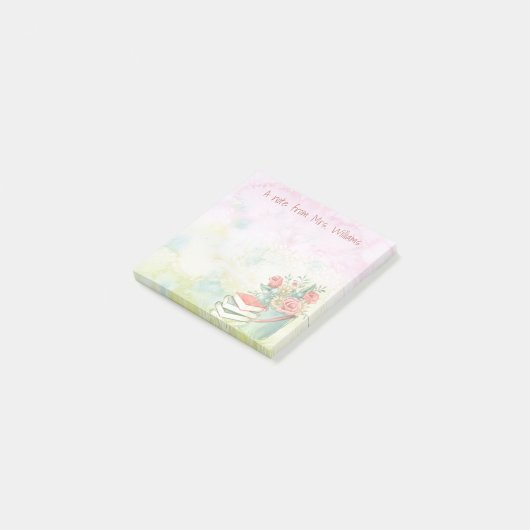 名前パーソナライズされた帳の先生にItメモを投稿 ポストイット (アングル)