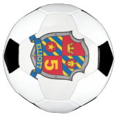 名前パーソナライズされた年齢サッカーのサッカーの盾 サッカーボール (回転)