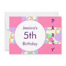 名前パーソナライズされた年齢ピンクかわいらし誕生日パーティー