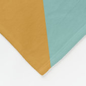 名前パーソナライズされた幾何学的ピンクブルーパステルダム フリースブランケット (角)