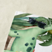 名前パーソナライズされた恐竜ビーチタオル ビーチタオル (インサイチュ)