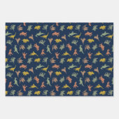 名前パーソナライズされた恐竜 ラッピングペーパーシート (正面3)