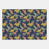 名前パーソナライズされた恐竜 ラッピングペーパーシート (正面2)