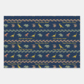 名前パーソナライズされた恐竜 ラッピングペーパーシート (正面)