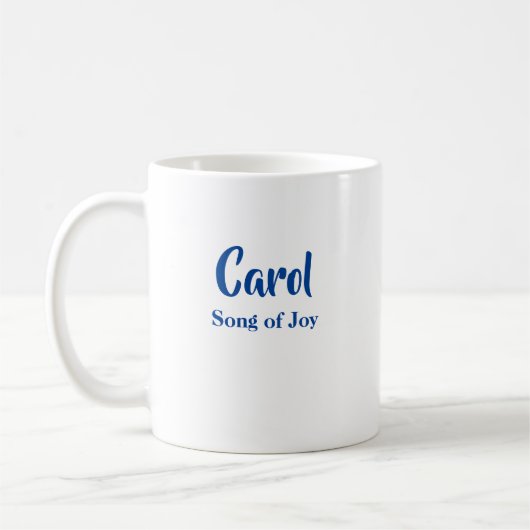 名前パーソナライズされた意味Name Carol Mag コーヒーマグカップ (左)