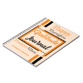 名前パーソナライズされた感謝ジャーナルorange black ノートブック (左側)