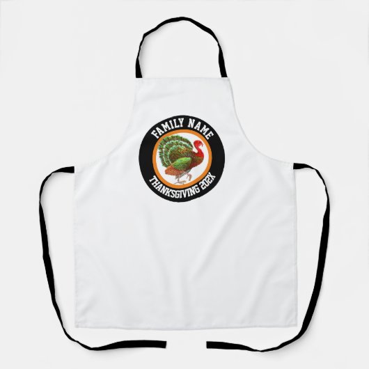 名前パーソナライズされた感謝祭ターキーエプロン エプロン (正面)